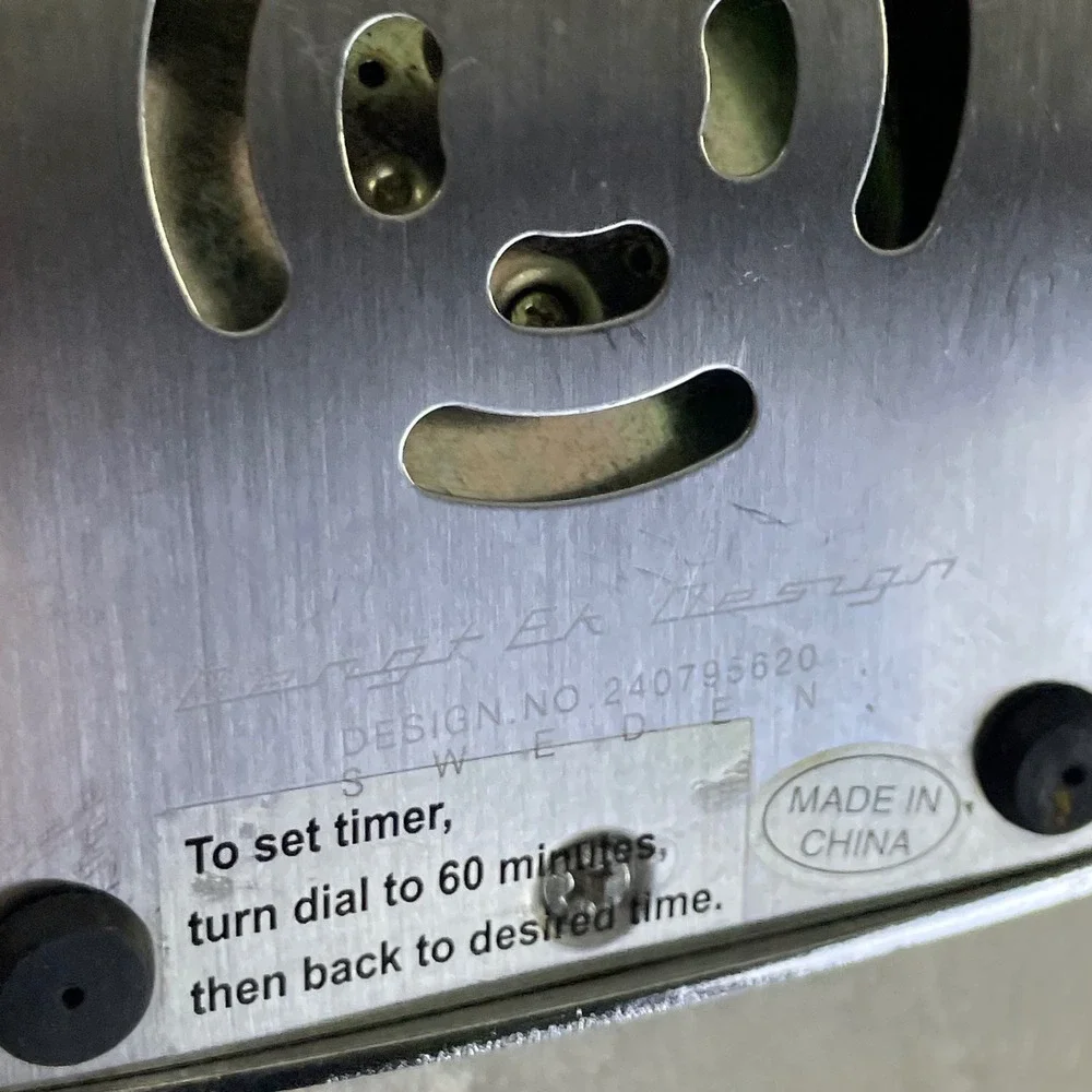 *READ -Vintage Chrome Kitchen Timer 60 Minute Manual Wind Up Silver Retro